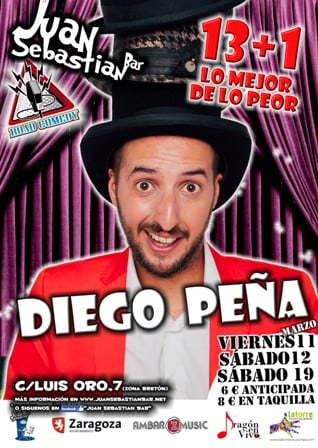 `13+1´ Diego Peña  Nuevo Show en Juan Sebastián Bar