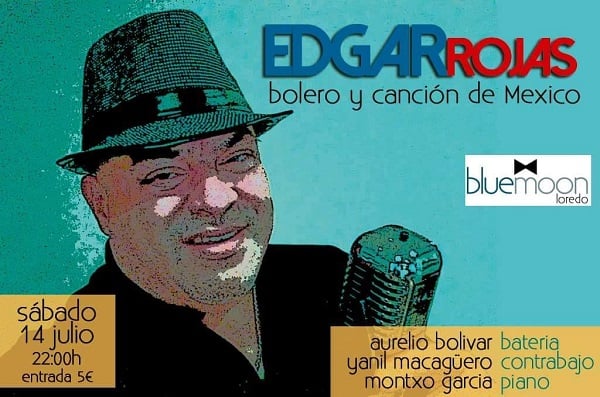 Edgar Rojas en directo en el Bluemoon