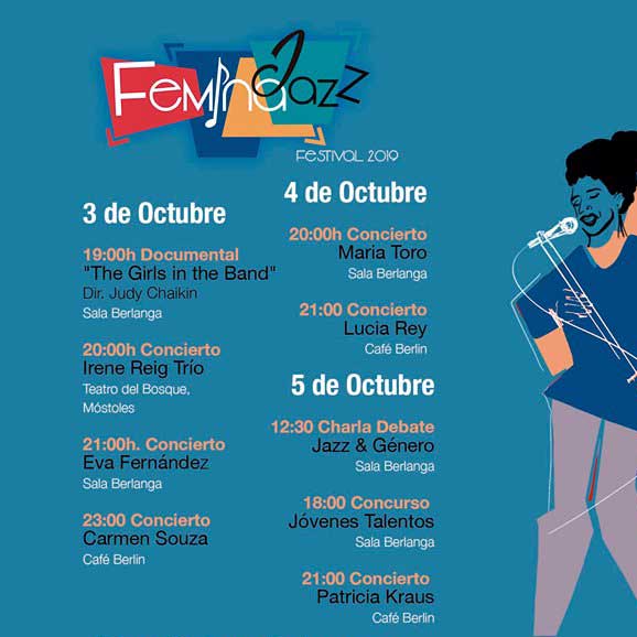 Concierto de Festival FeminaJazz 2019 en Diferentes salas en la Comunidad de Madrid