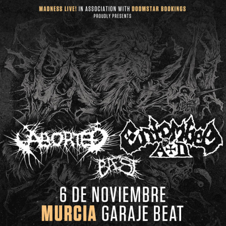 ENTOMBED A.D. + ABORTED +  BAEST en concierto en Murcia