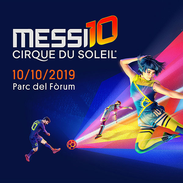 Messi10 by Cirque du Soleil en Parc del Fòrum en Barcelona