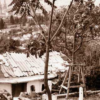 Las barracas de Montjuïc en Castell de Montjuïc en Barcelona