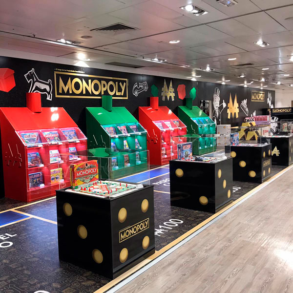 Exposición de Monopoly en El Corte Inglés en Madrid