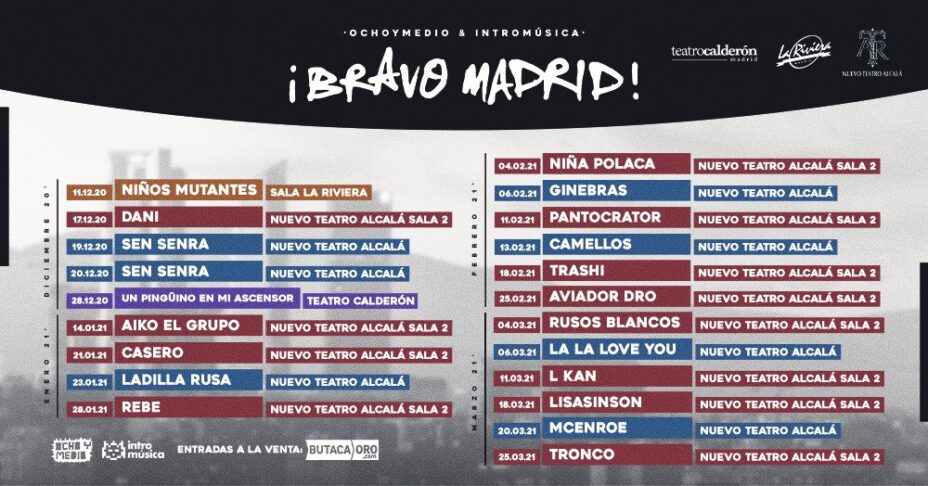 Concierto: Bravo Madrid en teatros y espacios posibles en Madrid
