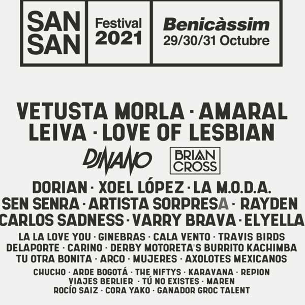 Concierto de SanSan Festival 2021 en Recinto de Festivales en Castellón