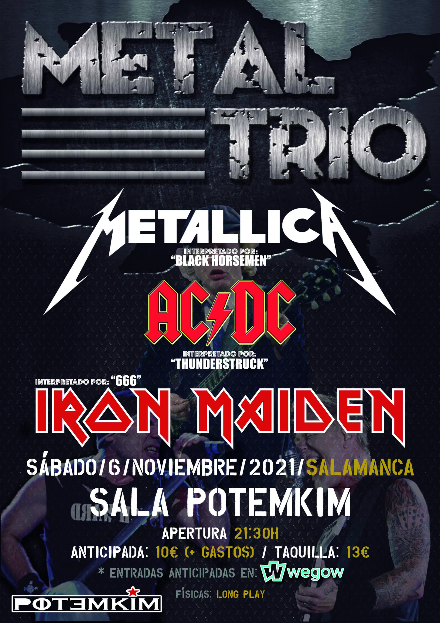 METAL TRIO – Metallica, AC/DC & Iron Maiden (Salamanca)
