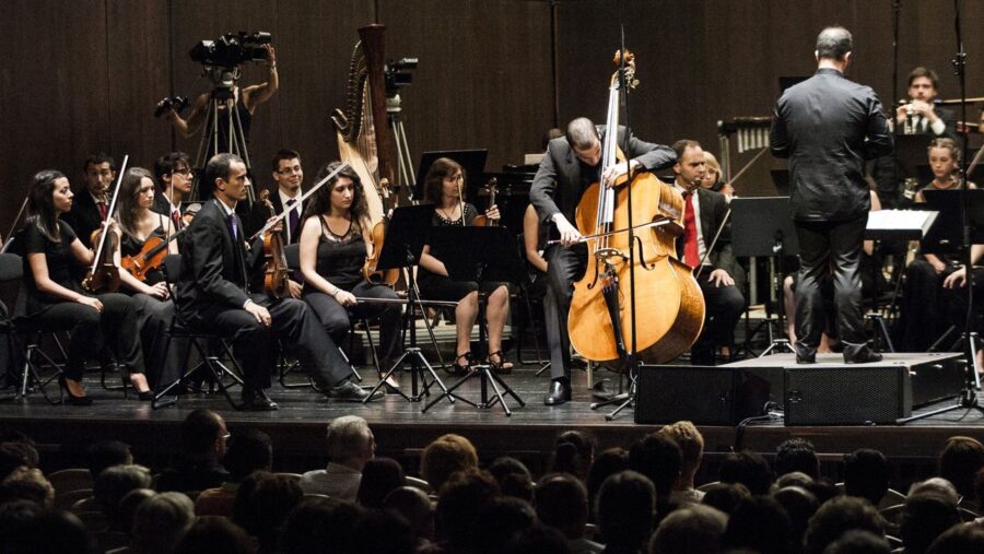Concierto de la orquesta Gaos, con David Muñoz y Borja Quiza, en A Coruña