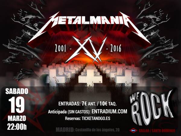 Metalmania en Badajoz: el tributo más antiguo a Metallica en Sala Motel7. ¡No te lo pierdas!