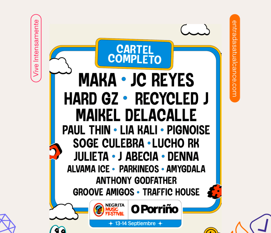 Cartel Negrita music festival Porriño 2024