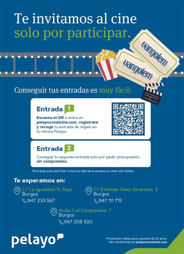 Pelayo te invita al cine en Burgos min